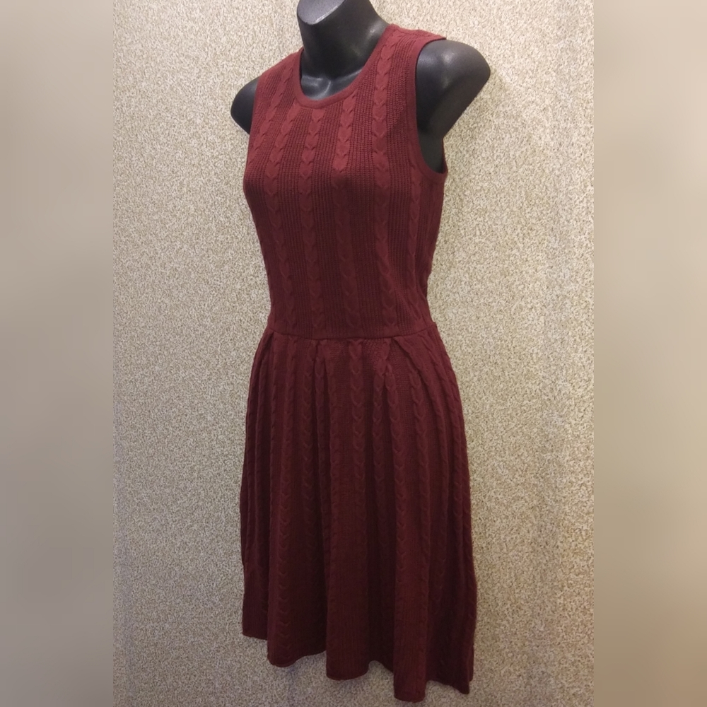 Cable Knit Fit N Flare Dress by BCBGMAXAZRIA - Picture 3 of 5